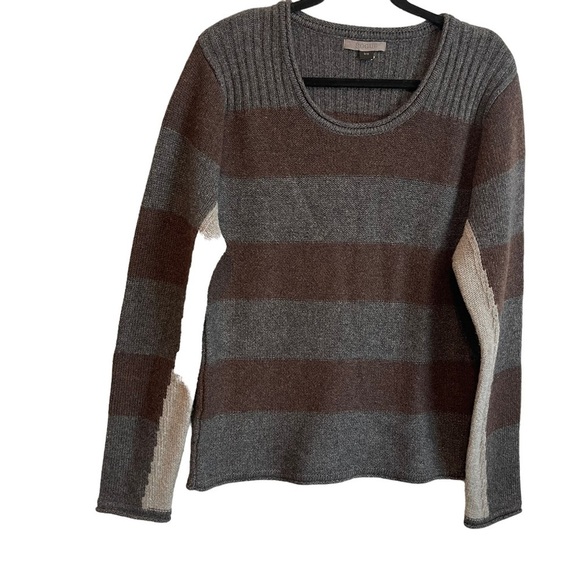 Rogue Striped Wool Blend Scoop Crewneck Pull Over Sweater Men's Size Medium - Picture 3 of 9